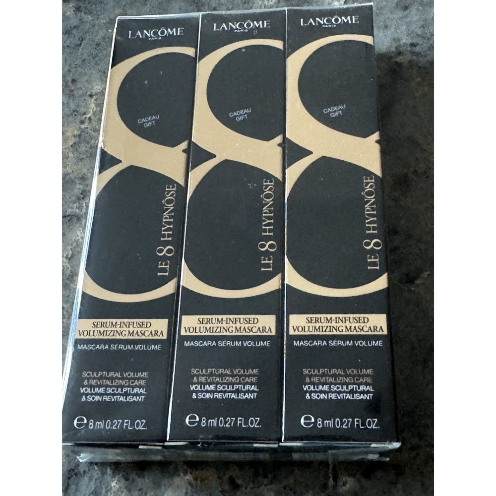 Lancome Le 8 Hypnose Mascara 01 Noir 8ml Full Size Lot of 3 New Gift Set
